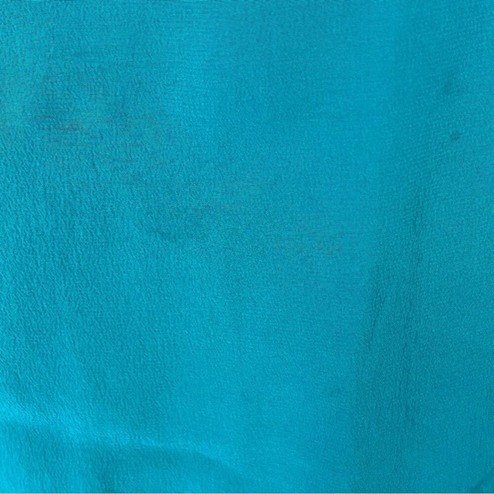 T. Tahari Blue Silk Tank Top Ruffles Office Siren Business Work Women's Size XS - Picture 4 of 8